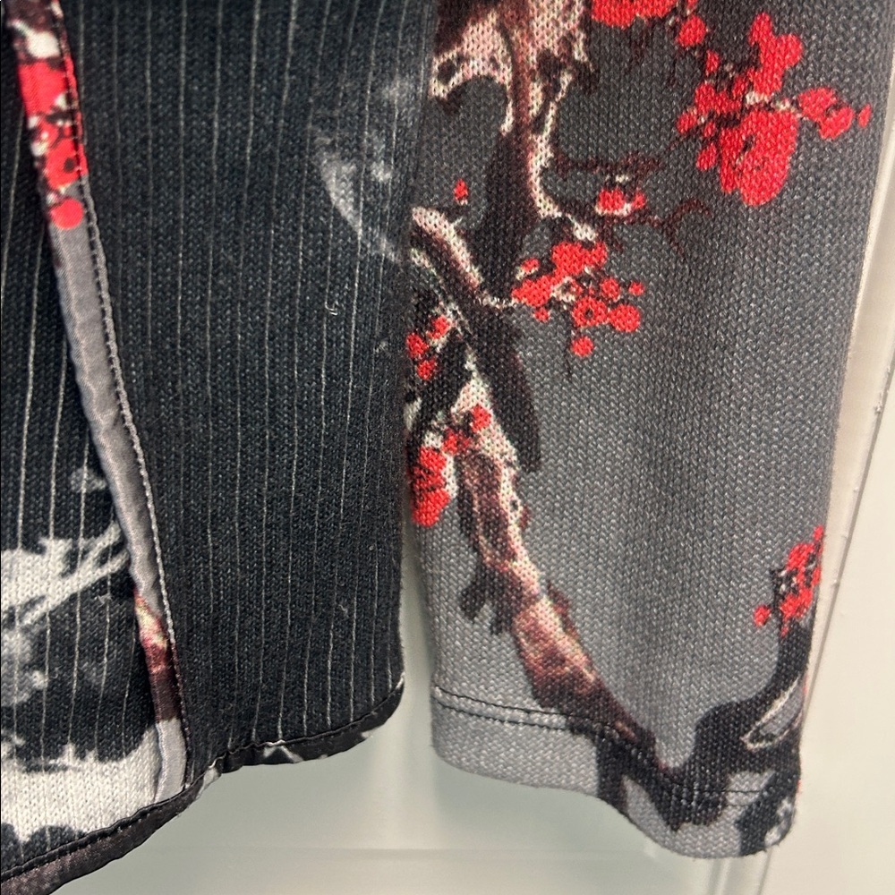 Designer Alberto Makali Bold Floral Print Women’s Stretch Blazer Size L - Picture 10 of 12